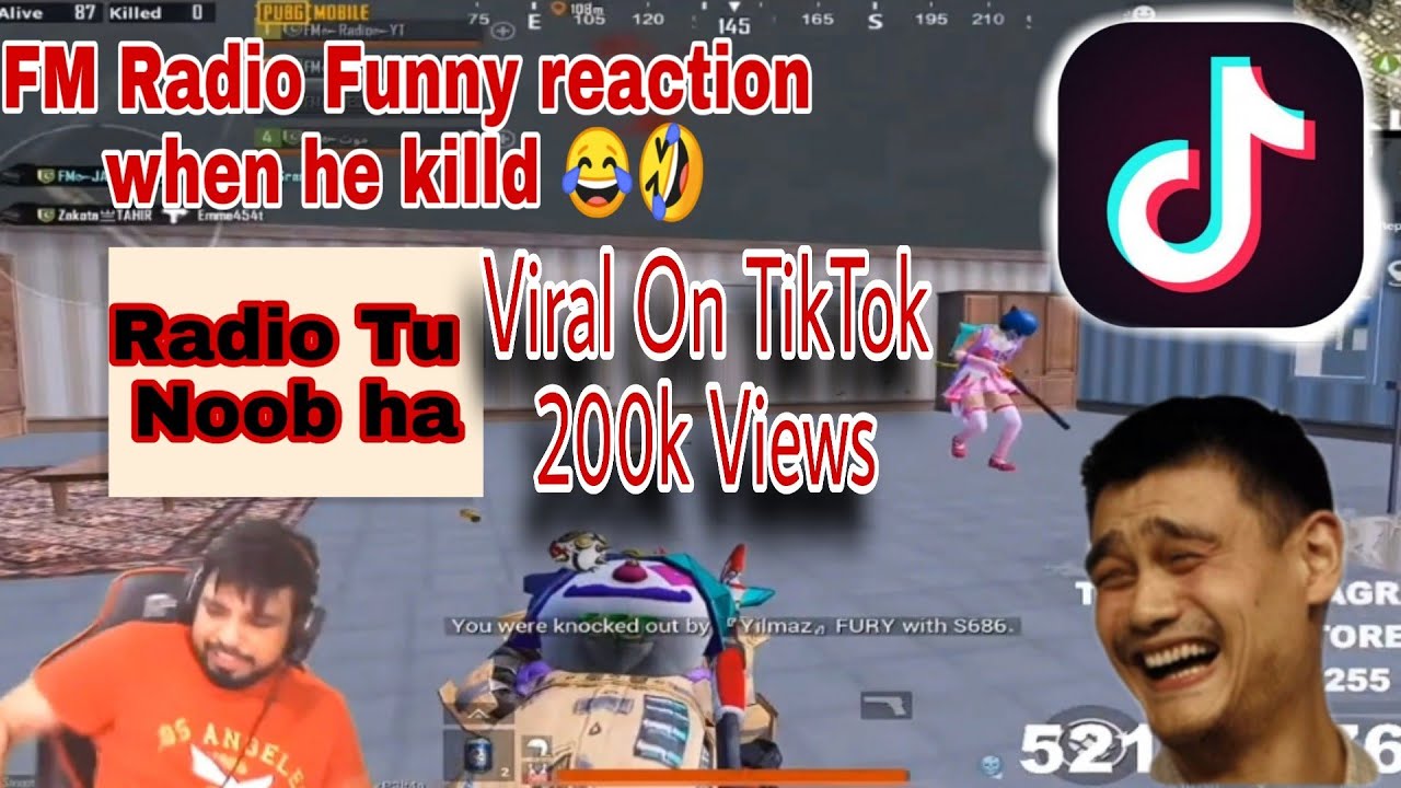 FM Radio Funny Reaction And Funny Moments when he knock ,,FM Radio YT,, PUBG Mobile