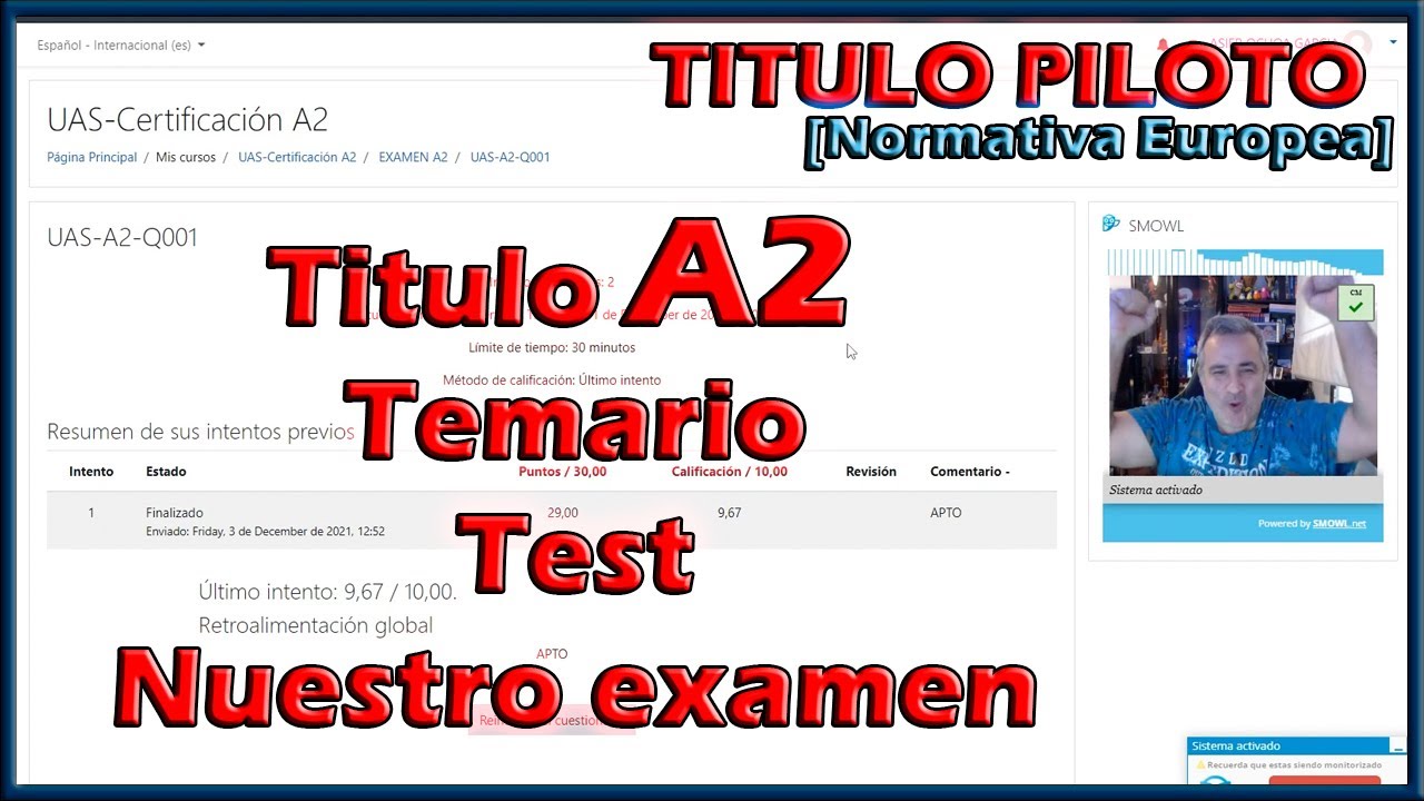 [Titulo piloto Drones] Categoría abierta A2 - Ayuda al examen y nuestro examen [Normativa Europea]