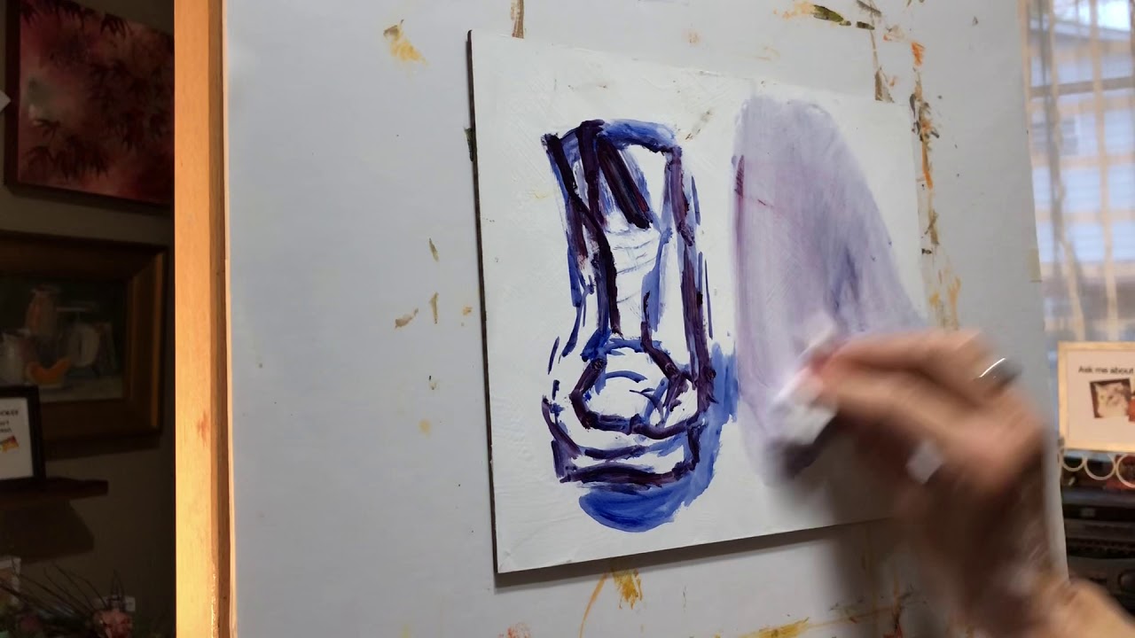 Old Boots, oil painting