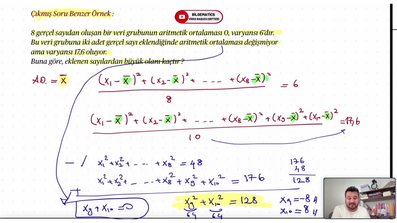 SAYMA VE OLASILIK -9 / KİTLE VE ÖRNEKLEM VARYANSI / ÖABT VE YKS MATEMATİK