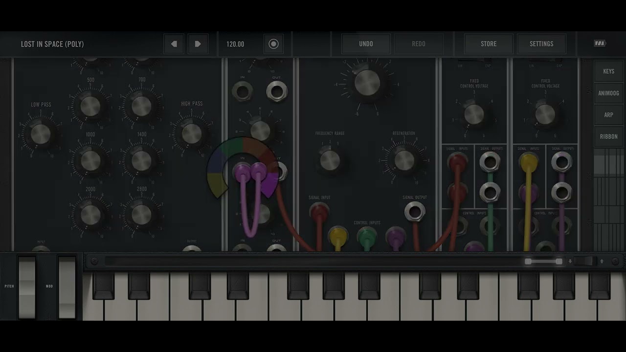 Two layers Korg module and moog model 15 enjoy 