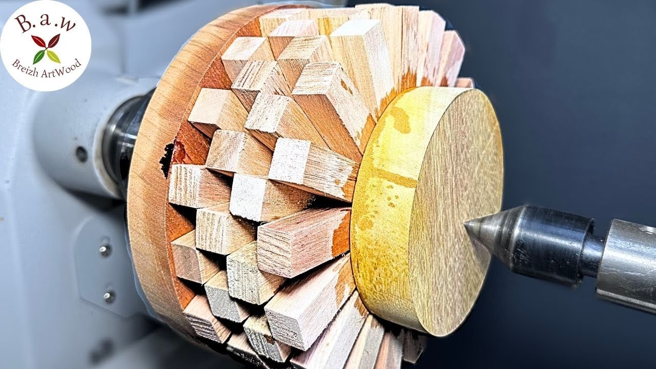 Le secret du DAMIER parfait au tour à bois 😳 Le résultat va vous SURPRENDRE  !!