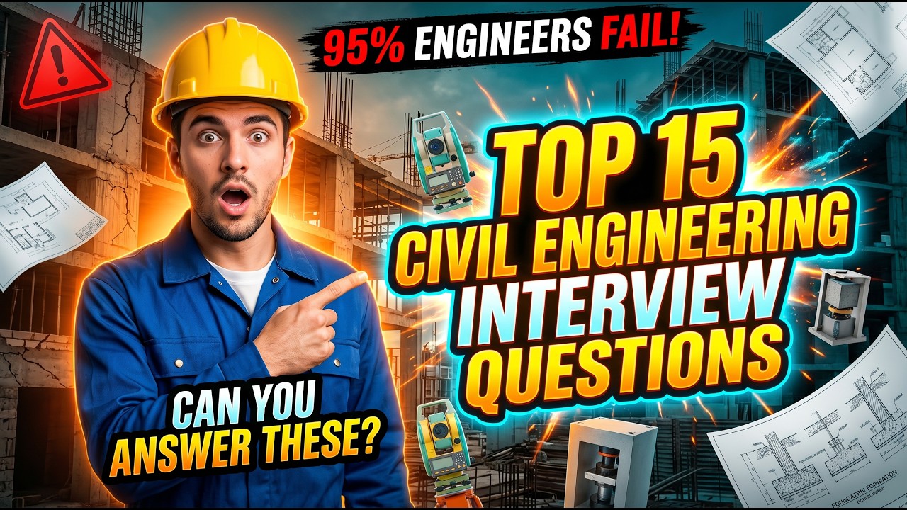 Top 15 Advanced Civil Engineering Interview Questions & Answers | Site Engineer | QA/QC | RCC