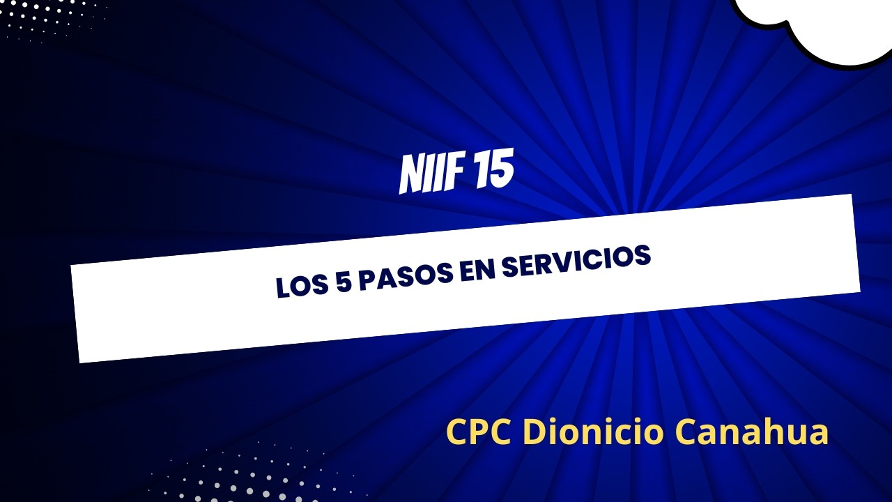 NIIF 15 en Servicios  Los 5 pasos
