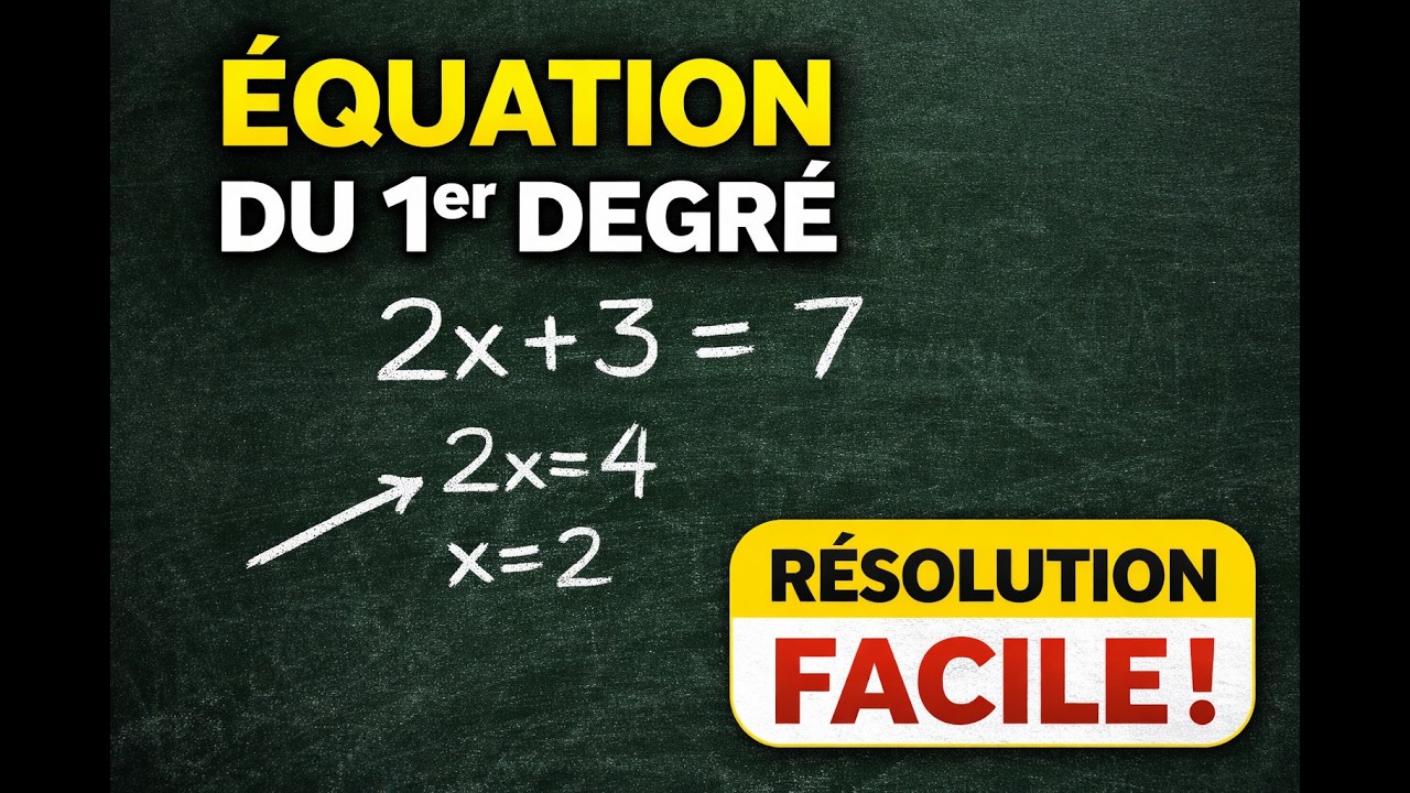 Comment resoudre une equation de premier degré