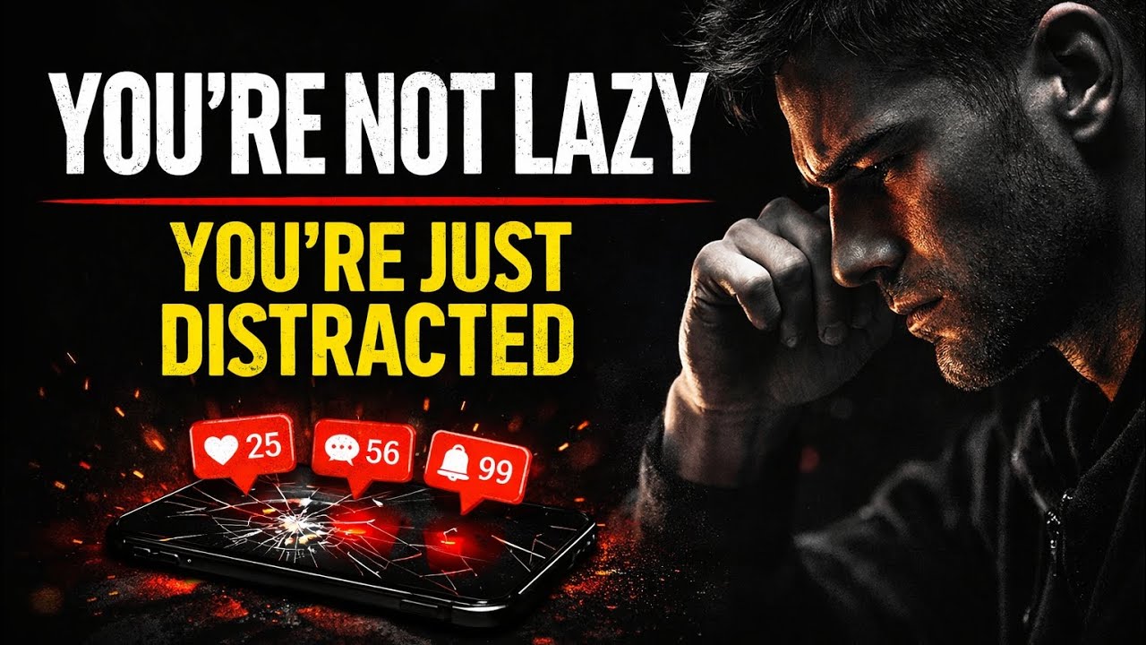 YOU’RE NOT LAZY — YOU’RE JUST DISTRACTED #viral #motivation 