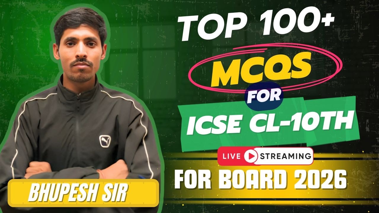 100+ MOST IMPORTANT MCQ'S MATHEMATICS || CL-10TH || ICSE || FOR BOARD EXAM 2026#problems_beater