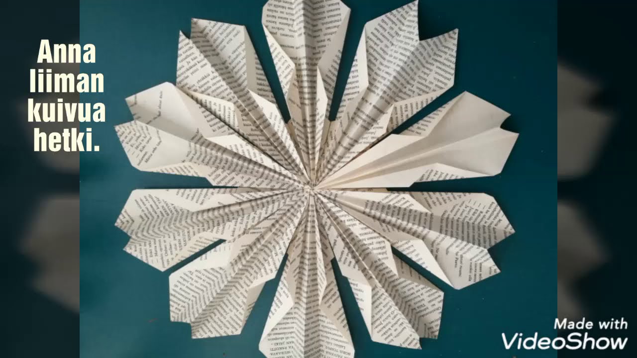 Askartele paperitähti kierrätyskirjoista!