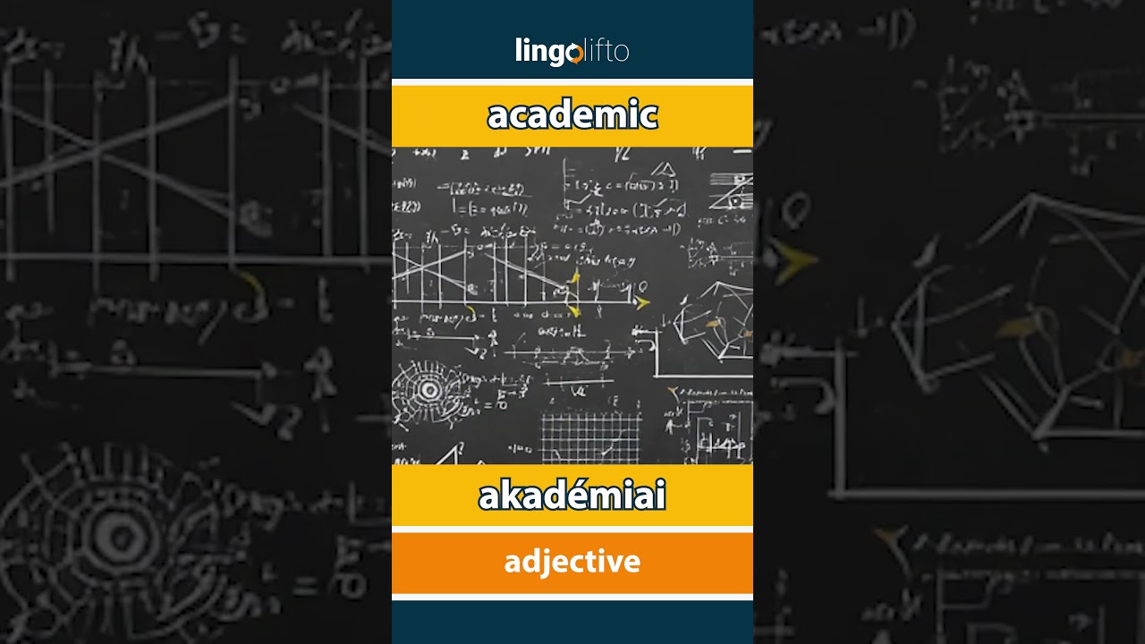 🇬🇧🇭🇺 academic - akadémiai : learn English : tanuljunk angolul : vocabulary builder