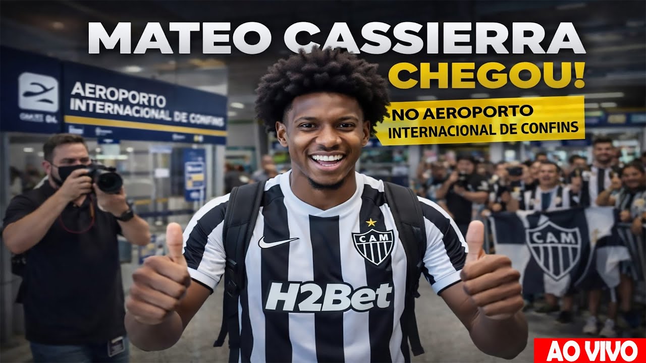 ⭕️ AO VIVO CHEGADA DO MATEO CASSIERRA DIRETO DE CONFINS 🛫 IMAGENS EXCLUSIVAS DO JOGADOR  #galo