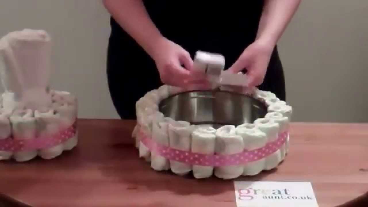 How to make a Nappy Cake - two minute tutorial with printable instruction sheet!