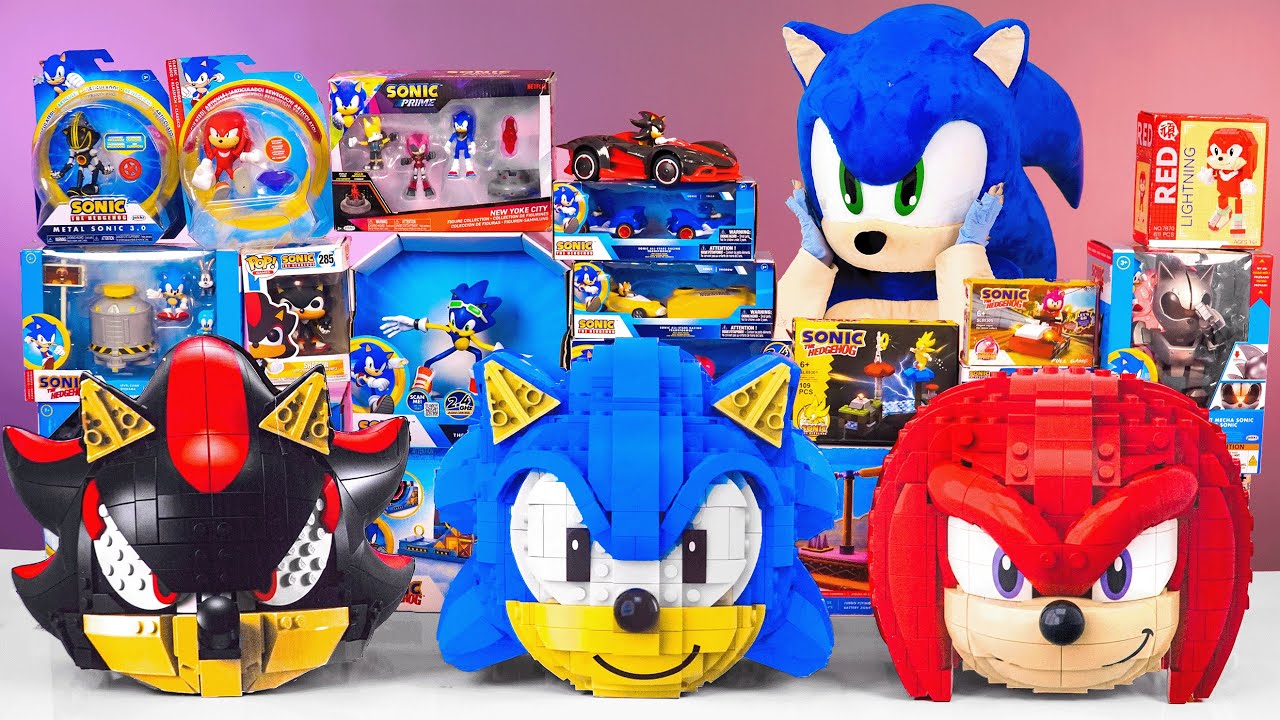 Unboxing Sonic The Hedgehog Toys Collection | Sonic, Knuckles & Shadow Lego Head Boxes Collection