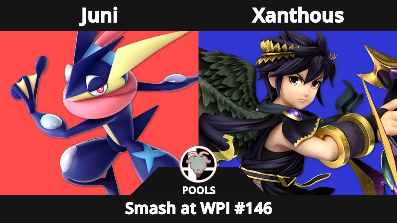 Smash at WPI #146 POOLS - Juni (Greninja) Vs Xanthous (Dark Pit)