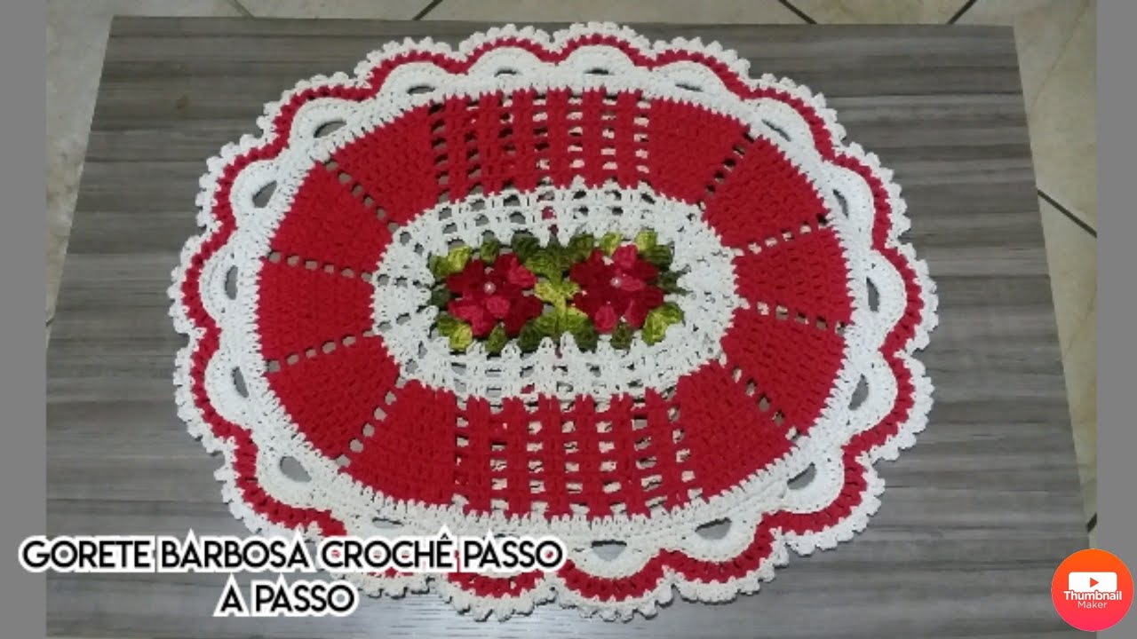 Jogo de banheiro em crochê Cida (tampa do vaso)Por Gorete Barbosa