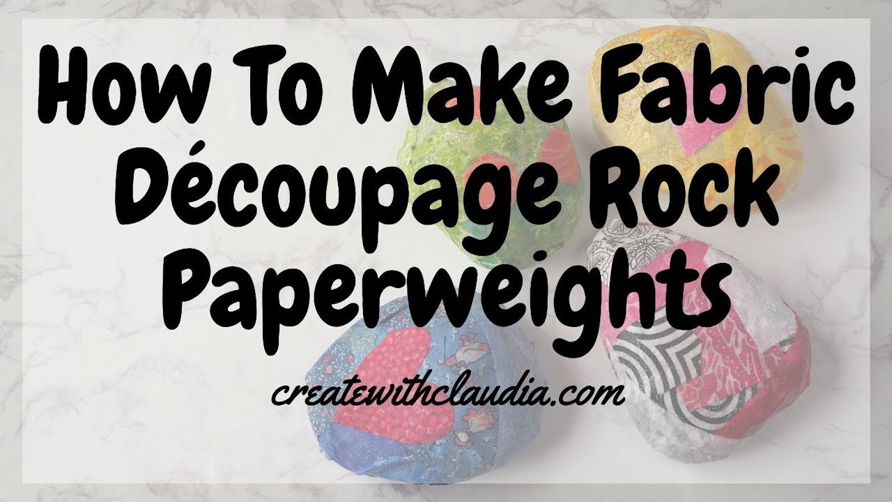 How to Make a Fabric Découpage Rock Paperweight with ModPodge