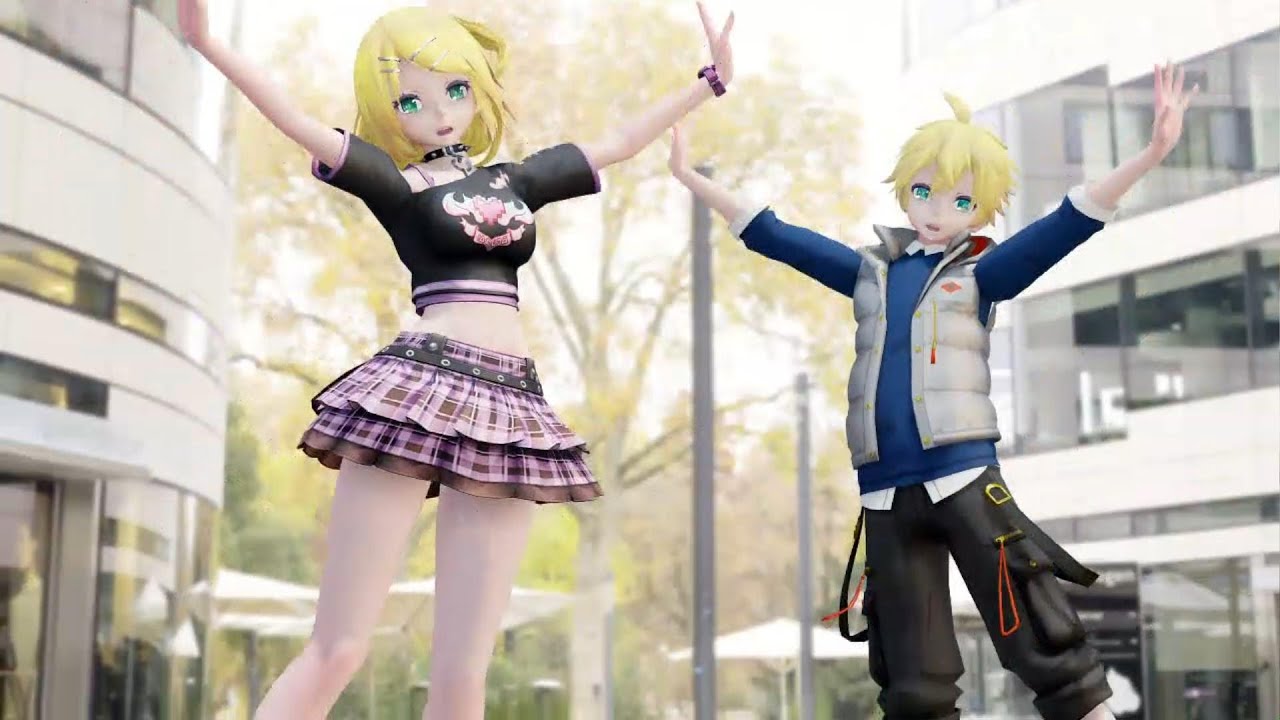 【MMD】えれくとりっく・えんじぇぅ／ヤスオ × りょ子・ATEL × 鏡音リン・レン