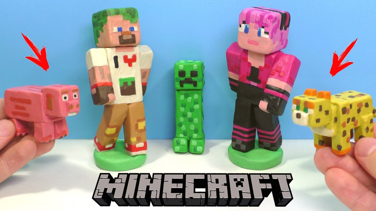 Minecraft 💥 Making OCELOT, PIG and DILLERON with Clay