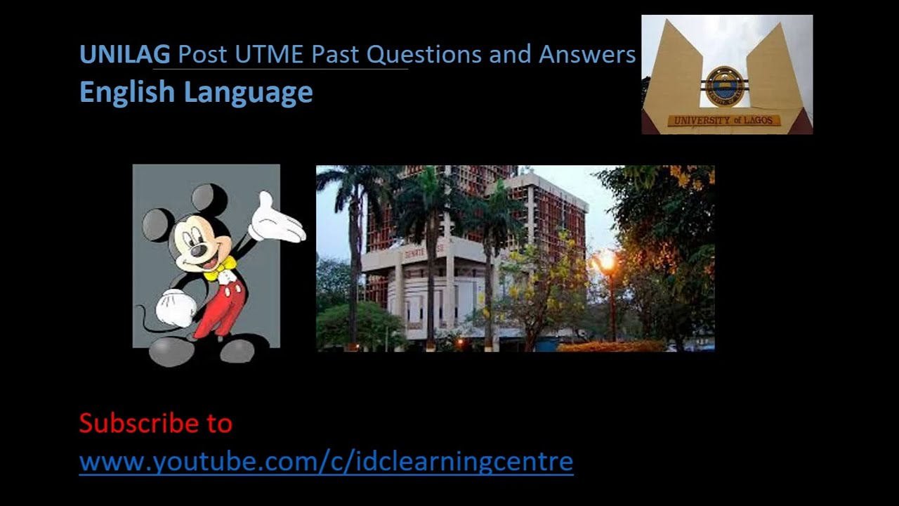 UNILAG Post UTME English Language Past Questions and Answers