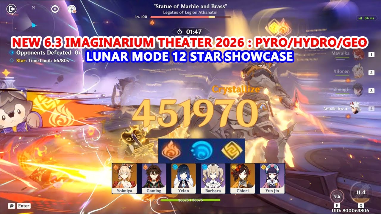New 6.3 Imaginarium Theater 2026 : Pyro/Hydro/Geo Meta : Lunar Mode 12 Star Showcase