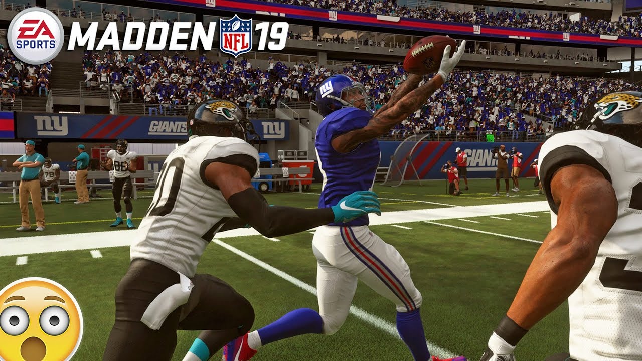 Madden 19 Gameplay! CRAZY New Hit Sticks, Catches & Jukes!