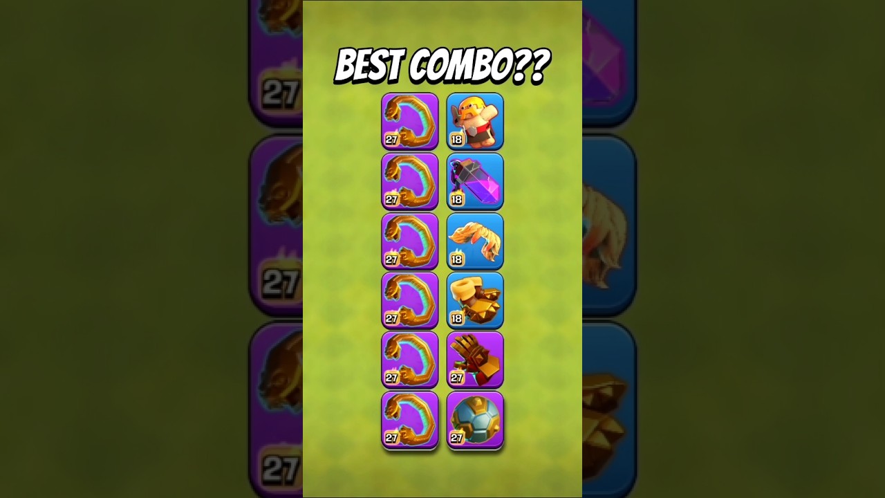 Best equipment for the king with snake bracelet? 🐍 | r great  #clashofclans #coc