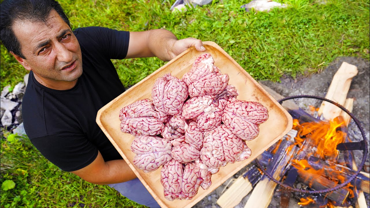 ГОТОВИМ БАРАНЬИ МОЗГИ | РЕЦЕПТ ЖАРЕНОГО БАРАНЬЕГО МОЗГА ОТ WILDERNESS COOKING