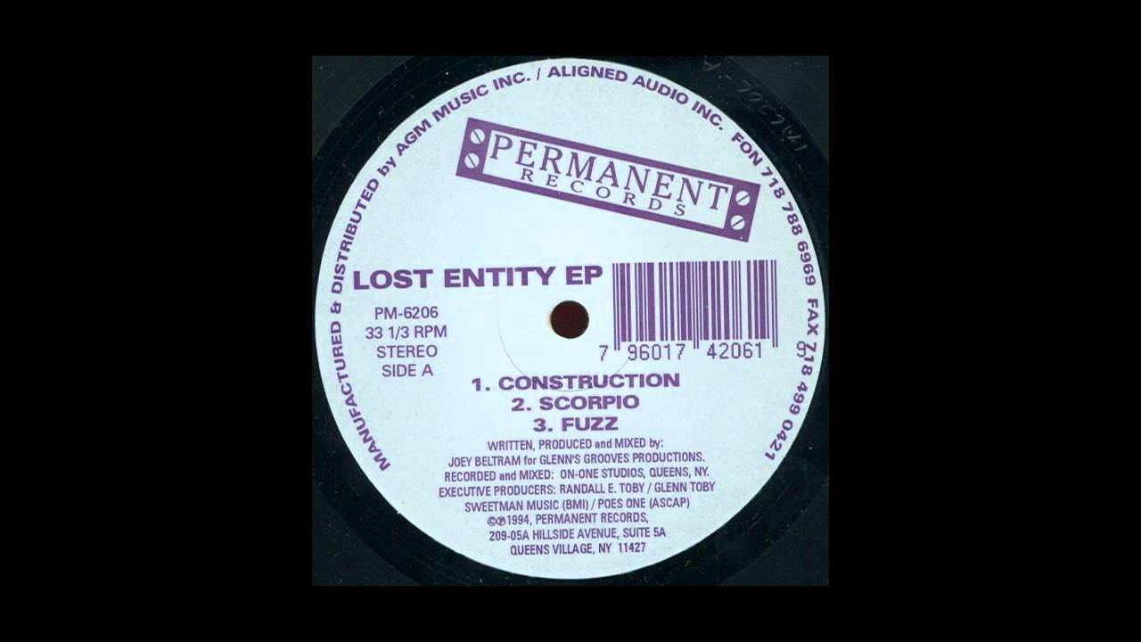 Joey Beltram - Lost Entity EP - Construction (A1)