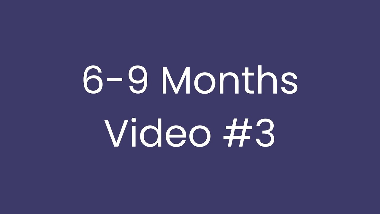 6 to 9 months - video #3