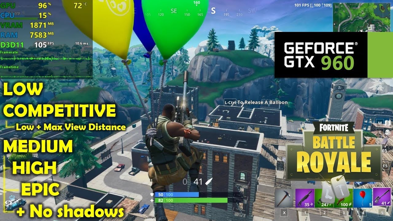 GTX 960 | Fortnite Battle Royale - 1080p All Settings!
