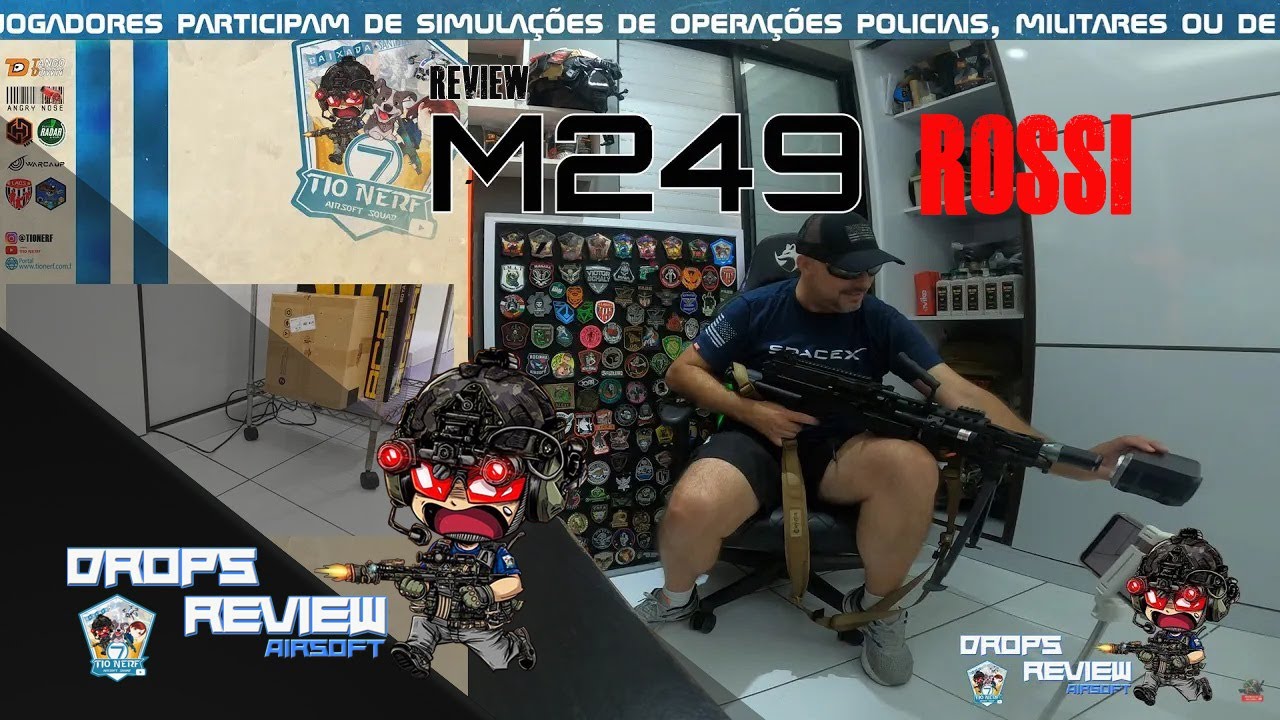 M249 REVIEW e manutenção DROPS REVIEW | TIO NERF | AIRSOFT