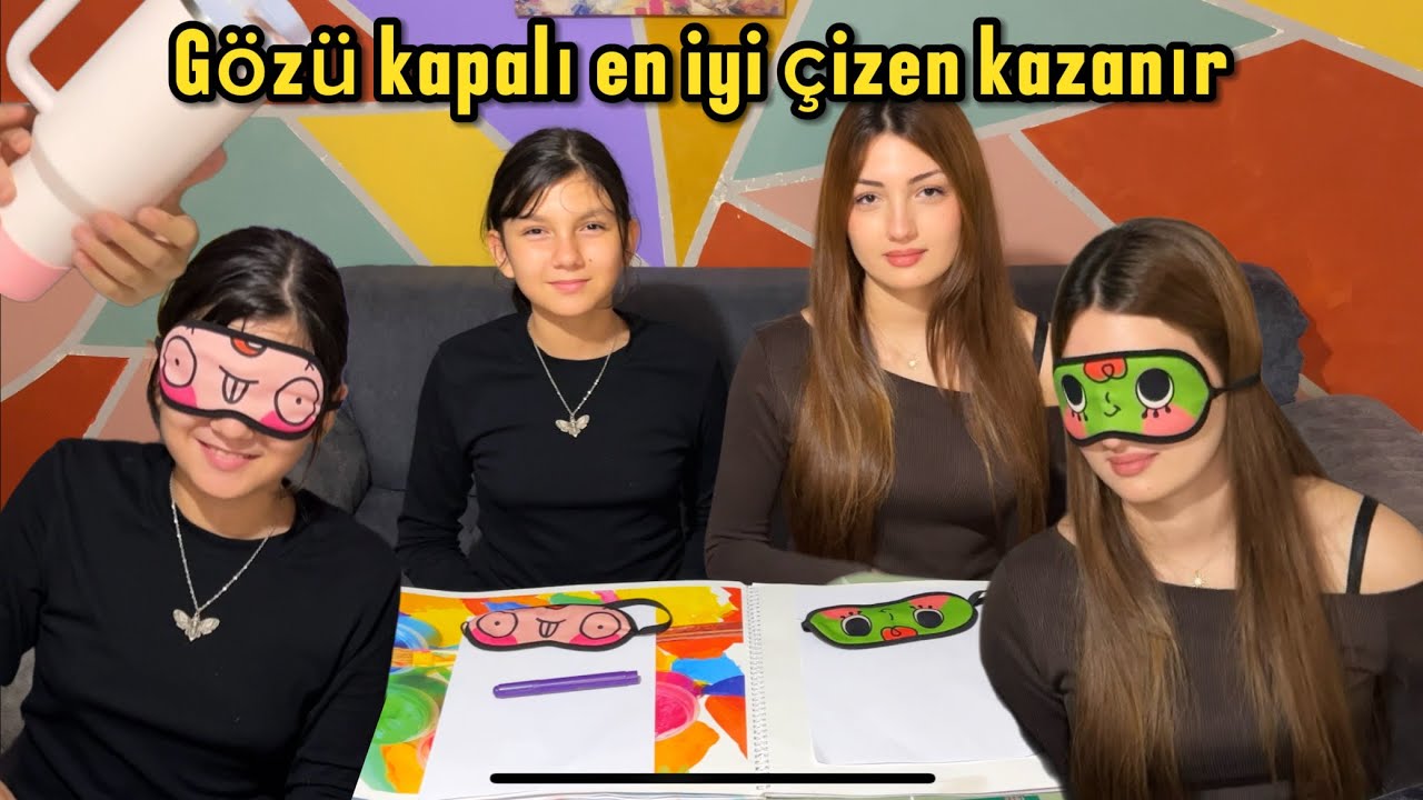 GÖZÜ KAPALI EN İYİ ÇİZEN KAZANIR! KİMİN KAZANDIĞI BELLİ😏 #challenge 