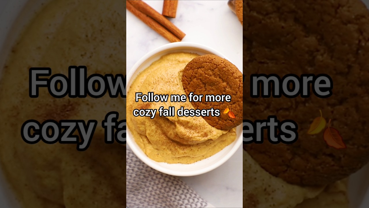 pumpkin mousse is the best no-bake fall dessert 🎃 #recipe #recipeshorts #pumpkinmousse