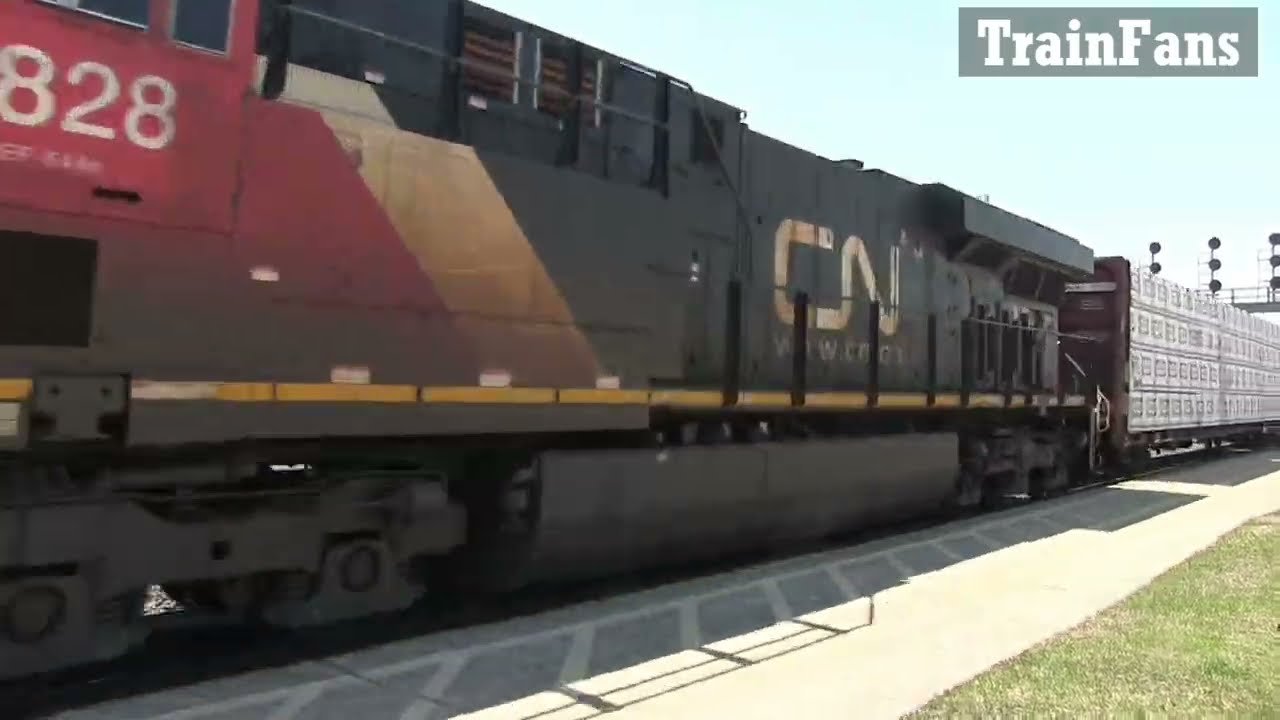 Manifest Train CN 2950 & CN 2828 Locomotives Strathroy Sub