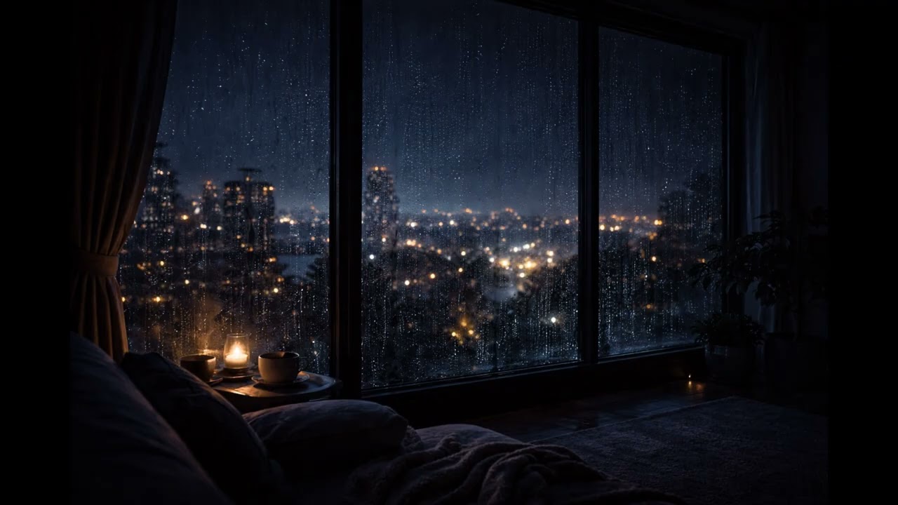 City Rain Sounds at Night, Sleep Fast & Stay Asleep | White Noise