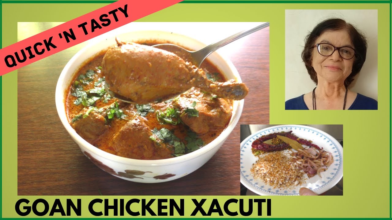Easy Chicken Xacuti / How to make Chicken Xacuti / Goan Chicken Xacuti Recipe / सागोती