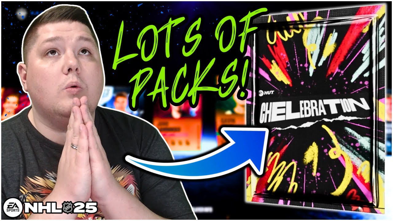 *I PULLED A 97 OVR!* HUGE HUT Chelebrations Pack Opening | NHL 25