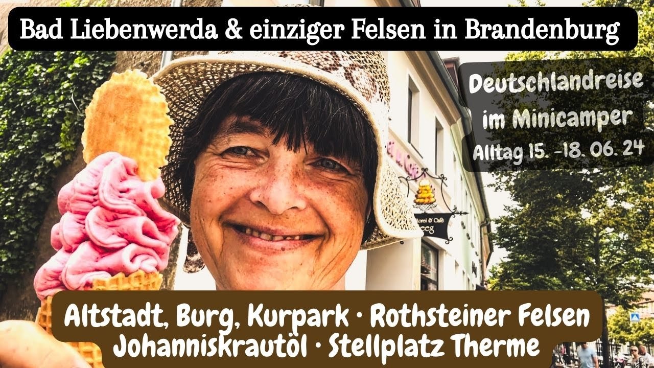 Vlog 179 Bad Liebenwerda &bull; Stadtrundgang &bull; Kletterfelsen &bull; #roadtrip historische Orte &bull; Stellplatz