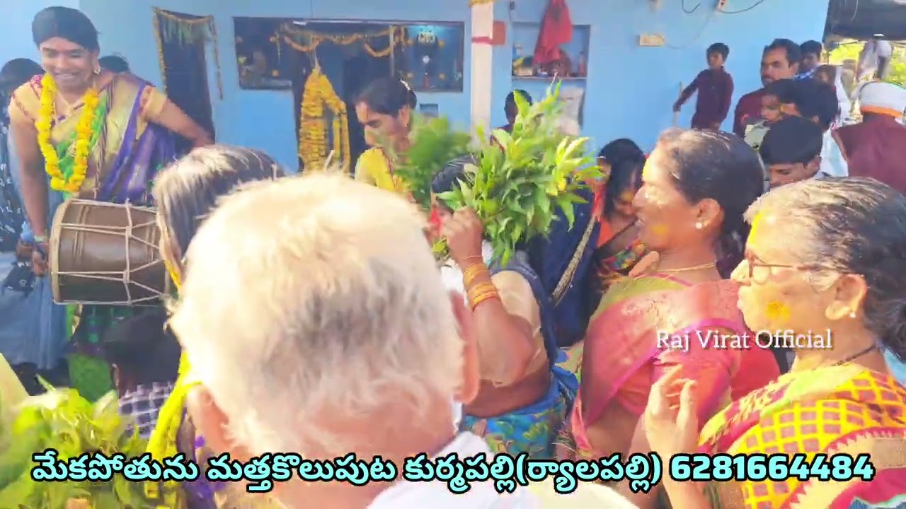 ఎల్లమ్మ తల్లి మేకపోతును మత్తకొలుపుట 🙏🙇 #yellammapanduga #yellamma #yellammaoggukathalu 