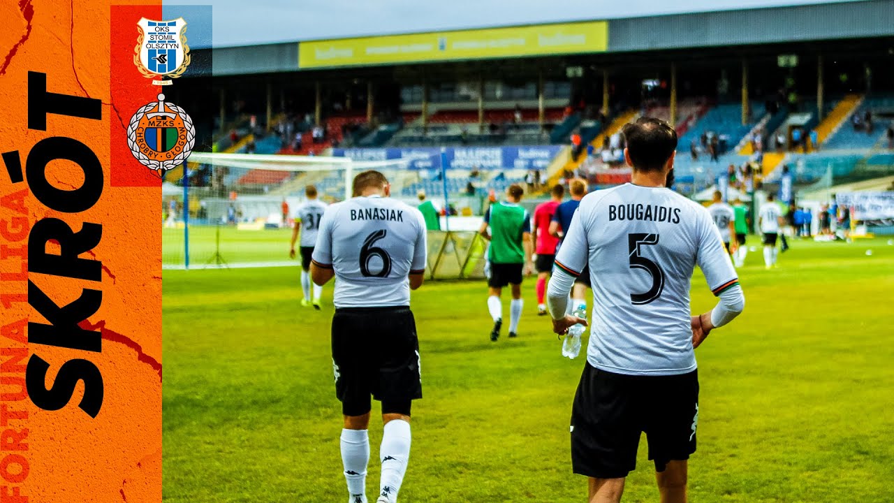 FORTUNA 1 LIGA: Stomil Olsztyn - Chrobry Głogów 1:2 (skrót)