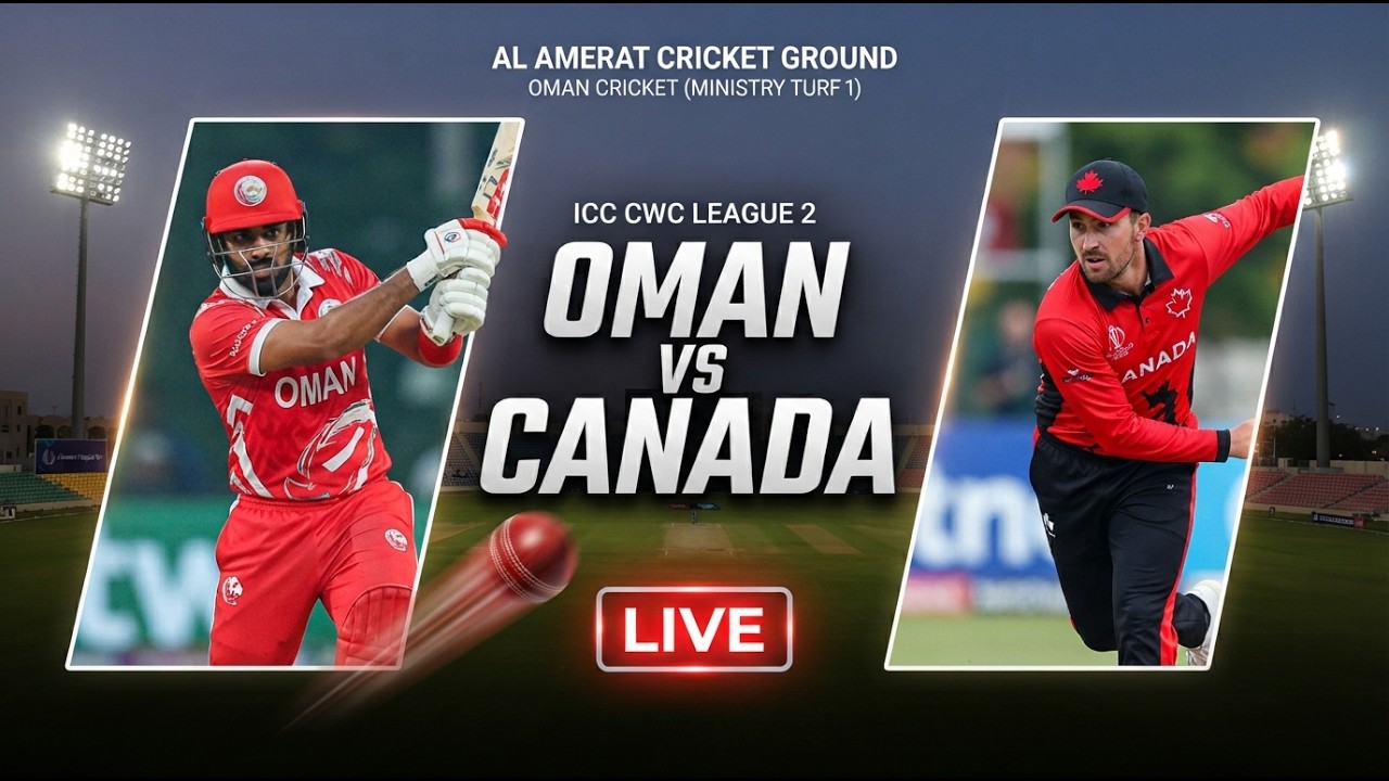 🔴Oman vs Canada LIVE | Live Cricket Score