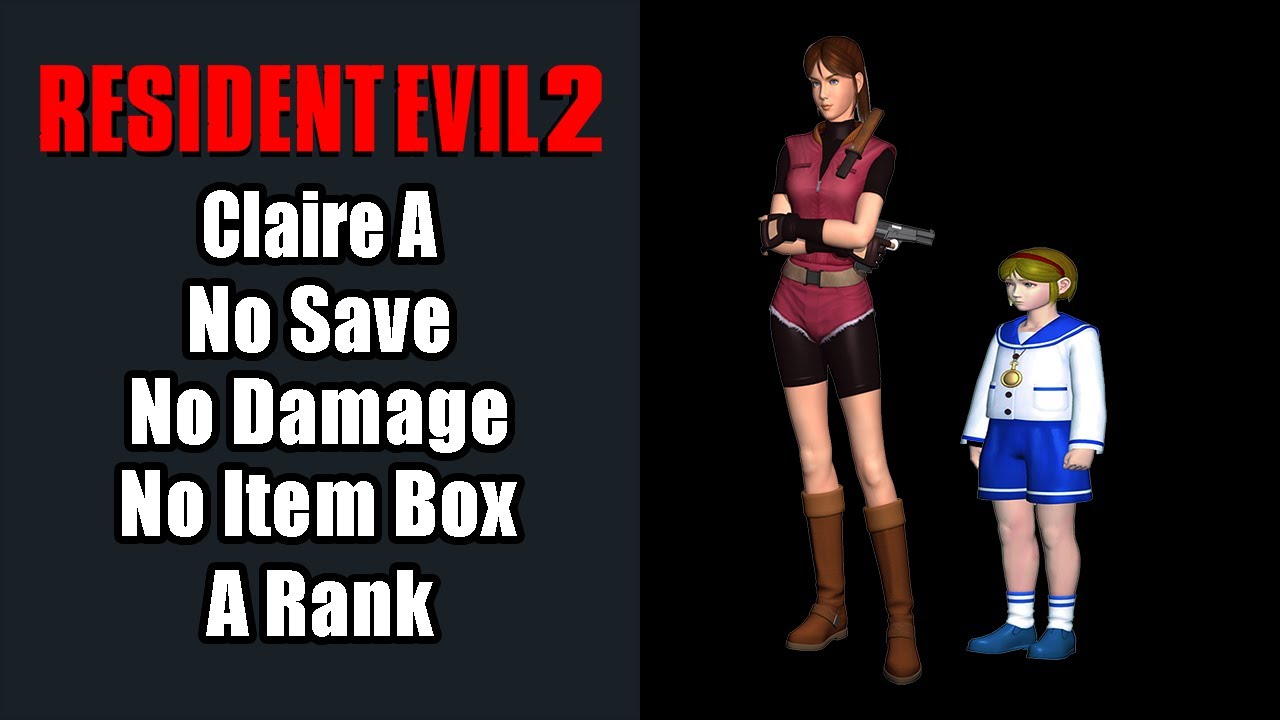 Resident Evil 2 (1998) Claire A No Save No Damage No Item Box A Rank (All Files) (GameCube)