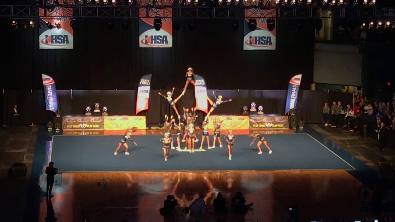 Lincoln Way East Varsity Cheer @ IHSA State 2020 (Day 2)