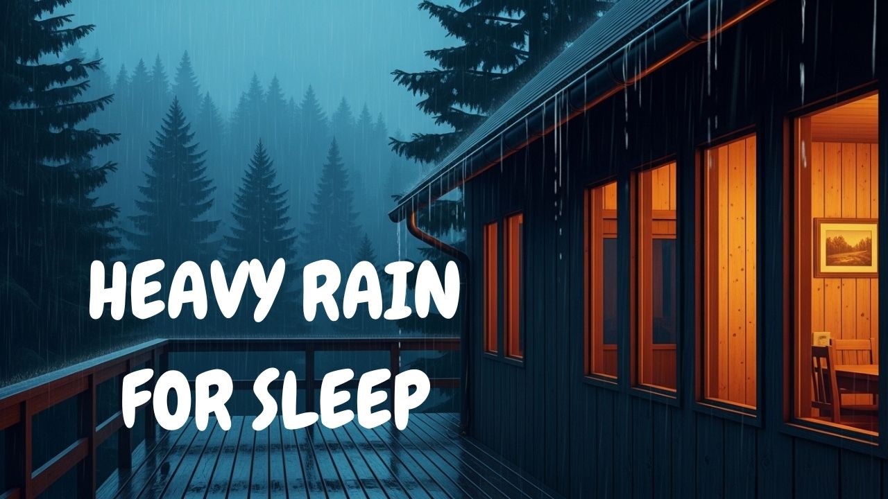 Rain Sounds to Fall Asleep Fast with Calm Night Rain for Anxiety Relief | Cozy Rain Atmosphere