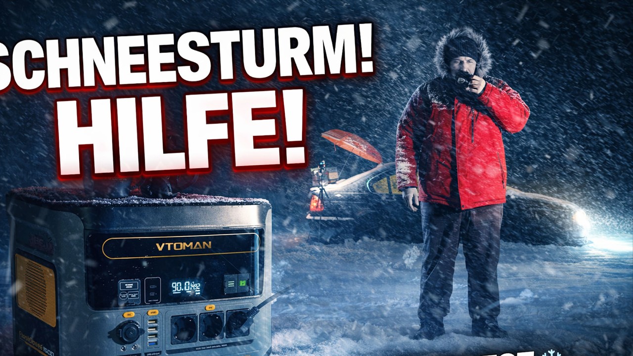 IM SCHNEESTURM LIEGENGEBLIEBEN! Drift-Chaos, Tee aus Schnee  | VTOMAN Akkubox