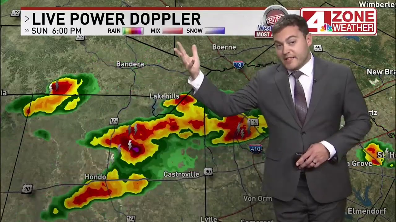 San Antonio soggy Sunday; Patchy rain and thunderstorms in area