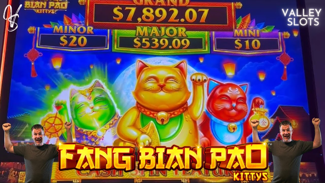 Green Cat Gave us 4 Bonuses on Fang Bian Pao Kitties Slot Machine