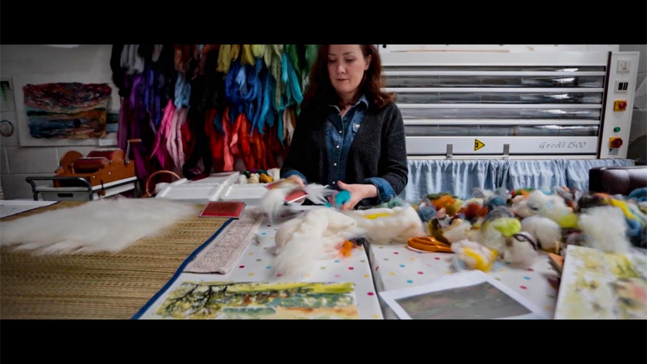 Michelle the feltmaker. Michelle McKee Felt Art, Lurganboy, County Donegal, Ireland