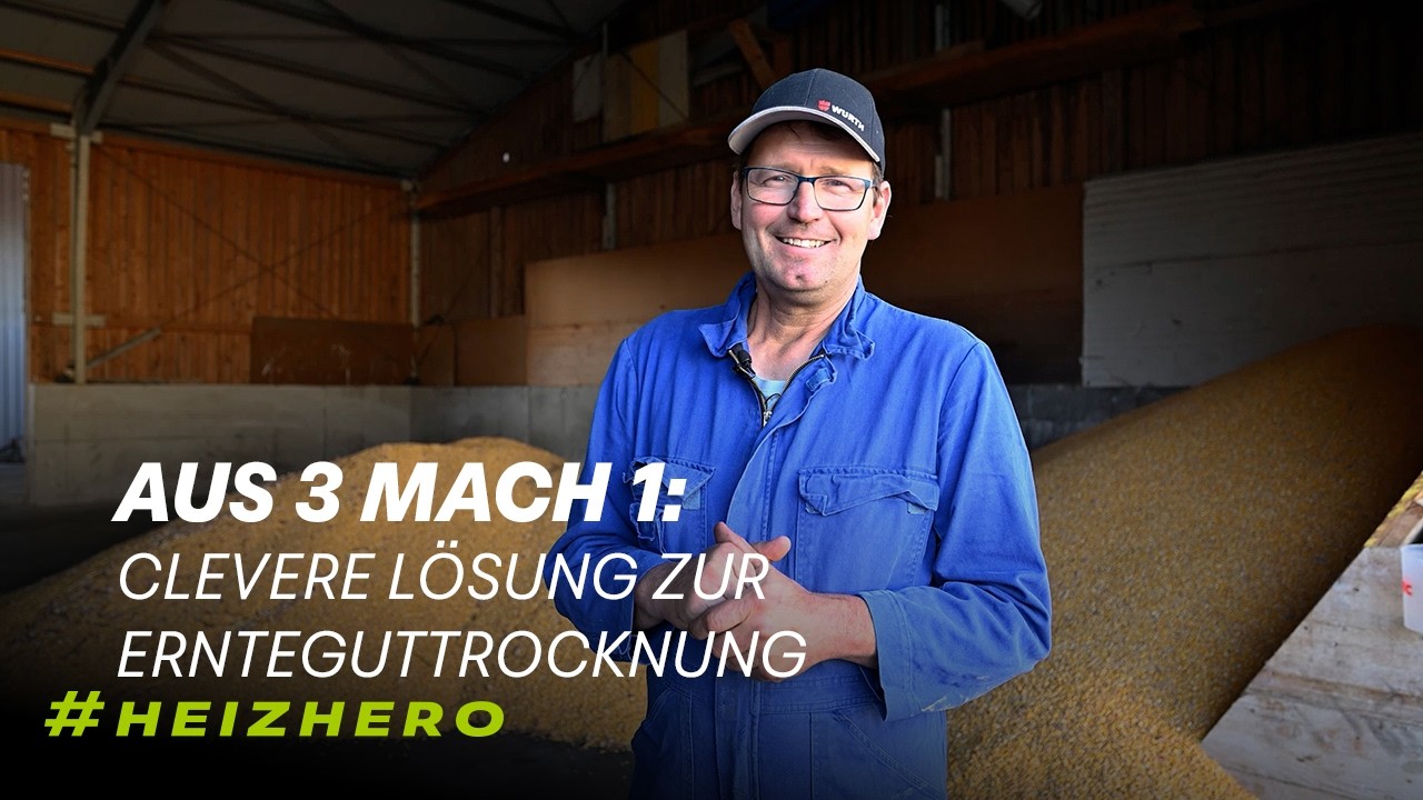 Solar, Biomasse & &Ouml;l im Hybrid: Ernteguttrocknung mit Eco-HK 330