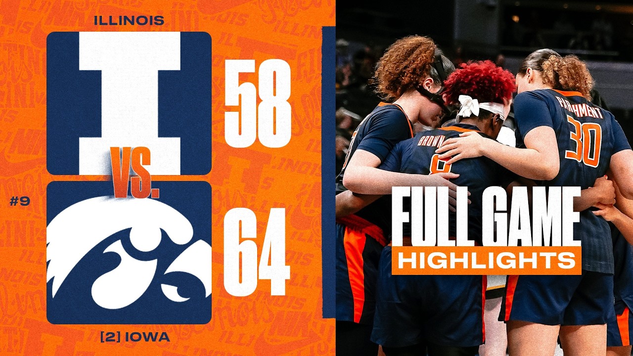 Illinois Women's Basketball | Highlights vs. No. 9/9 Iowa - Big Ten Tournament (3/6/26)