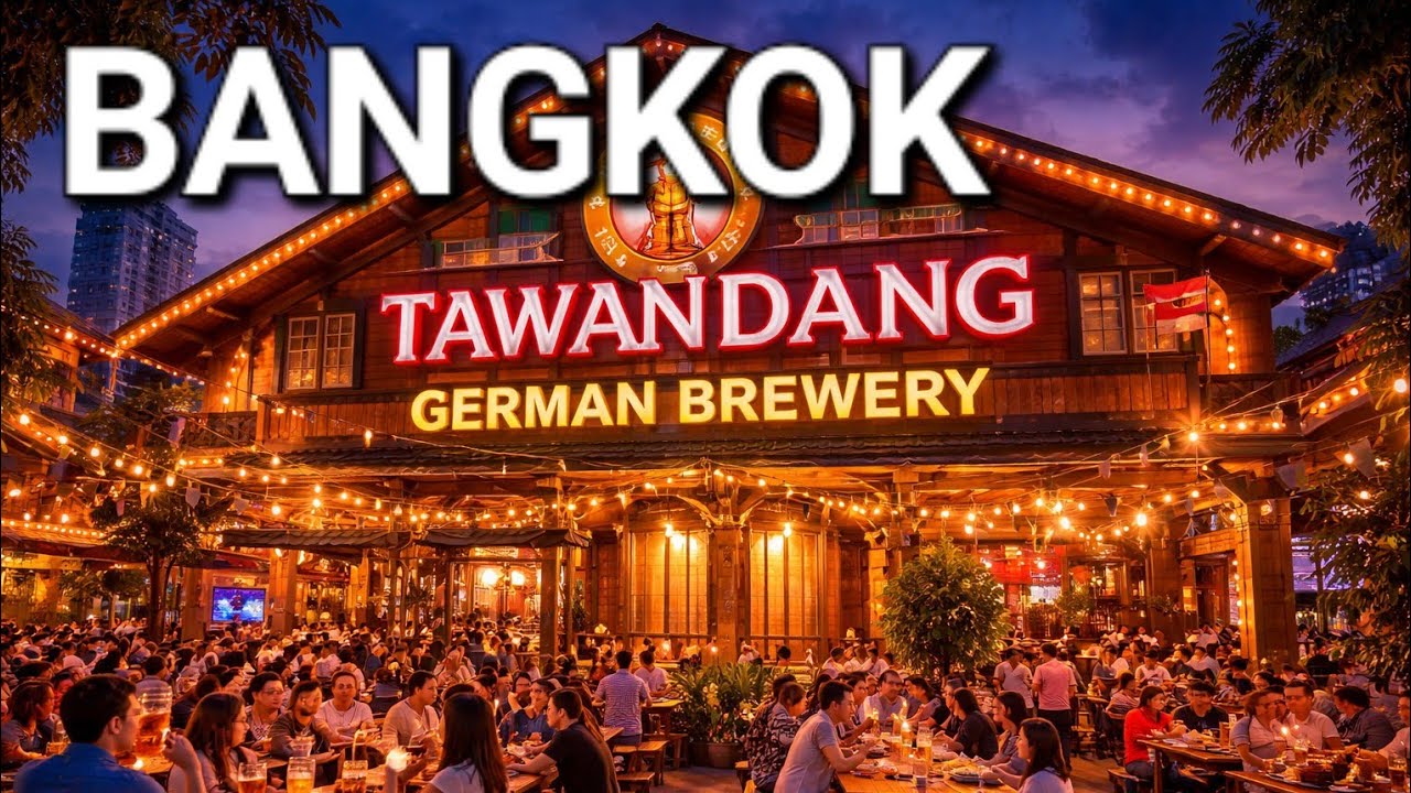 💥Gasthaus & Showbühne, Deutsche Gasthaus Brauerei in Bangkok, 4k